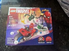 Lego Marvel Spider-Man: 77pc Motorcycle Chase SPIDER-MAN vs DOC OCK Set! #76275