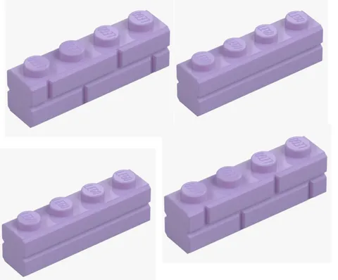 LEGO ® 4x brick 1x4 lavender lavender 15533 6311131 brick modified New
