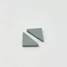 35787 LEGO Parts Tile Modified 2x2 Triangular LIGHT BLUISH GRAY (2)