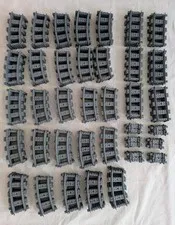 LEGO Train Tracks |  148 pcs | Dark Gray | 100 Curved | 24 Straight | 24 flex |