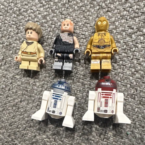 LEGO Star Wars Minifigure Lot C-3PO R2-D2 Anikan Skywalker Figures