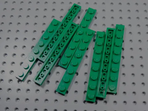 LEGO Lot of 8 Green 1x8 Plates BM