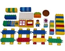 47 Pieces Starter Lot LEGO DUPLO BUILDING BLOCKS BRICKS Cars  Windows Minifigure