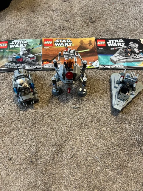 Lego Star Wars Microfighters lot 75033, 75077, and 75028