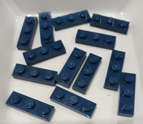 #3813# Genuine Lego 3623 Plate 1 X 3 in dark blue in exellent condition