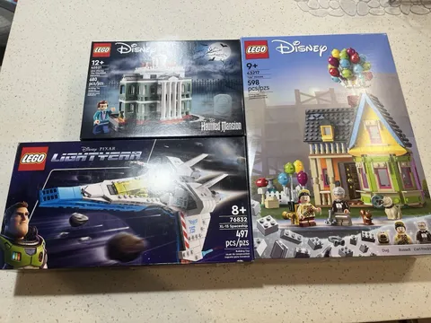Lego Disney Sealed Sets Lot Buzz Lightyear Haunted Mansion Up 43217 40521 76832