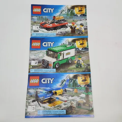 Lego City Mountain River Heist Instruction Manuals Only #60175 Volumes 1,2,3