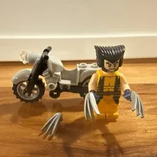 LEGO Wolverine Minifigure 6866 Marvel X-Men Chopper Showdown Claws Motorcycle