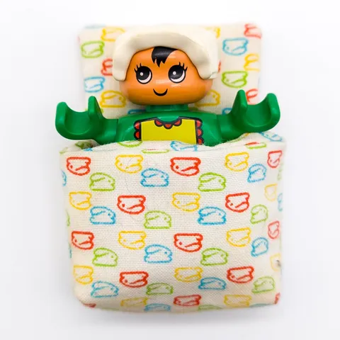 LEGO DUPLO bunnies bedding sleeping bag duvet pillow white colorful sleepbag 07