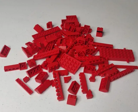 LEGO RED LOT BRICKS BUILDING PIECES BRICK