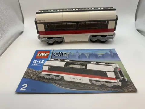 LEGO City Passenger Train Car 7897-2 Middle Car w/ Instructions