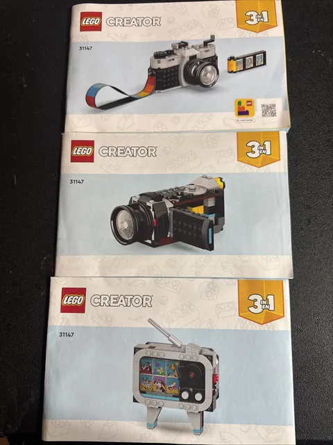 Lego Creator 3 In 1 Retro Camera 31147 Instruction Manuals Only