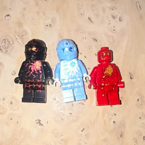 Lego Ninjago Kai NO HELMET , Zane,  Cole Nrg Lot