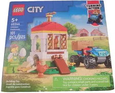 Lego City Chicken Henhouse 60344 101 Pieces Ages 5+ EGGS - New Damaged Box