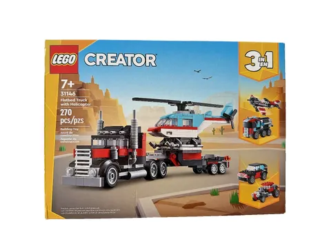 Lego Creator: Flatbed Truck with Helicopter | 270 pieces | Item #: 31146