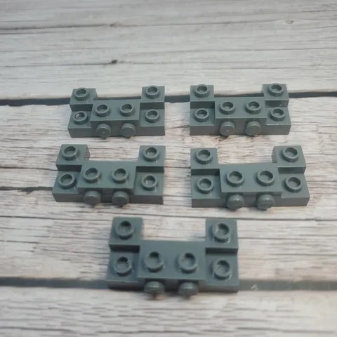 Lego Part 52038 Brick, Modified 2 x 4 - 1 x 4 with 2 Recessed Studs (5 pcs)