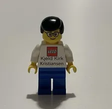 Lego Minifigure Business Card / Sigfig / Kjeld Kirk Kristiansen NEW Perfect Con.