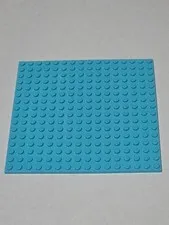 LEGO Medium Azure Plate 16 x 16 ● # 91405 5" Studded Rigid 16x16