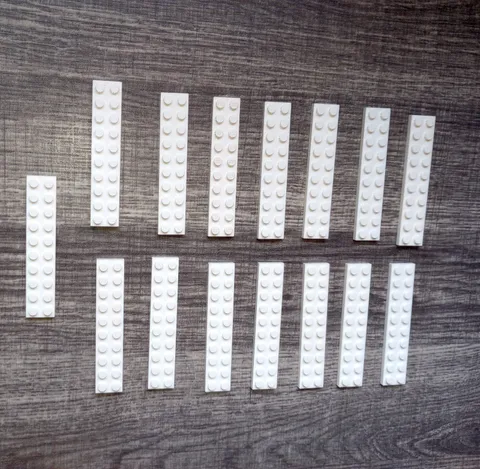 15 pieces White Genuine Lego 2 x 10 Plates Part 3832 WYSIWYG IRL u get 15 plates