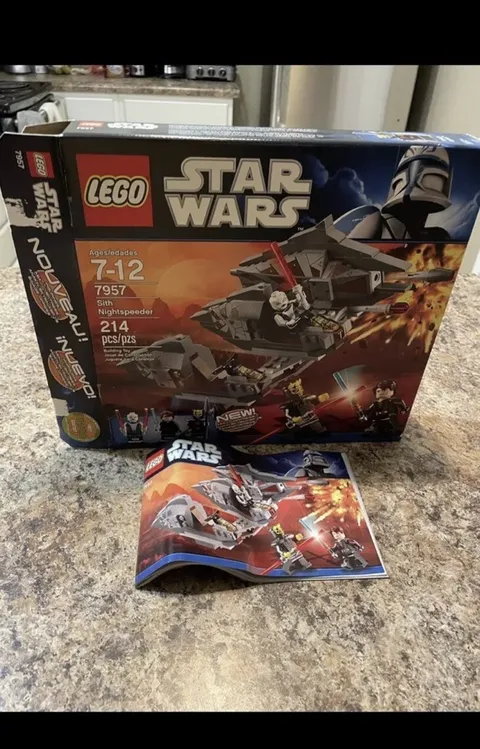 Lego 7957 Star Wars Sith Nightspeeder Set 100% Complete w/ Instructions & Box