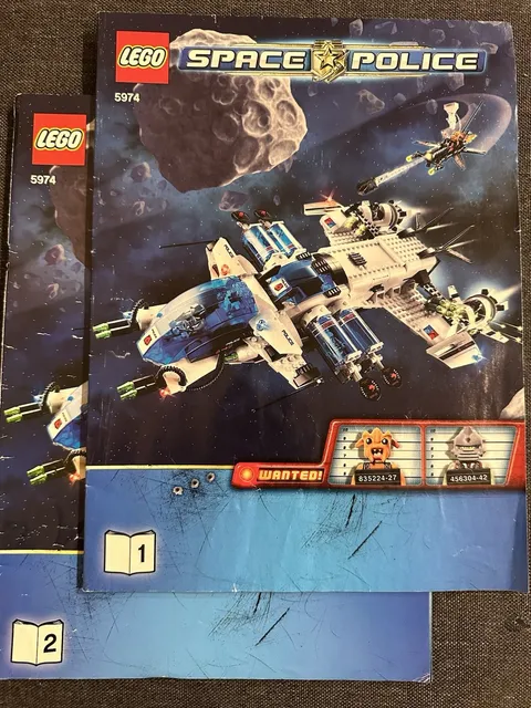 LEGO 5974 Space Police Galactic Enforcer Instruction Manuel's Books 1 & 2 Only