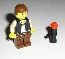 Lego Star Wars HAN SOLO Minifigure w/ Brown Legs 3341 10123 Cloud City *Minty*
