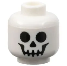 LEGO® Part 3626pb0001 - Minifigure, Head with Black Standard Skull Pattern