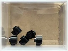 LEGO Parts - Black Brick, Round 1 x 1 Half Circle Stud Side - No 3386 - QTY 5