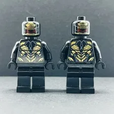 Lego Minifigure Lot of 2 Outrider Torso with Short Dark Bluish Gray Tips sh0872