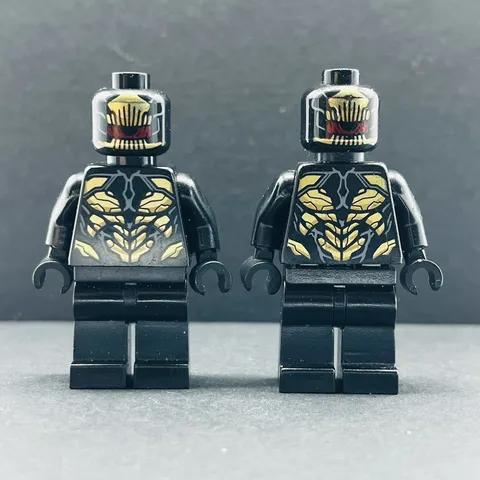 Lego Minifigure Lot of 2 Outrider Torso with Short Dark Bluish Gray Tips sh0872