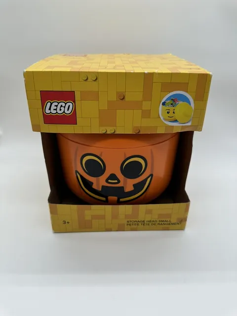 LEGO Halloween Pumpkin Storage Head Small Size Container NEW IN BOX