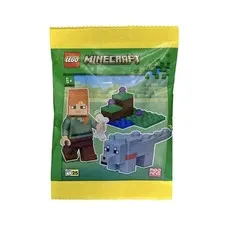 LEGO Minecraft Alex with Wolf Minifigures Paper Bag Set 662404