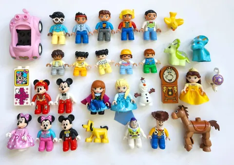 Lot Lego Duplo Figures Disney Mickey Minnie Goofy Frozen Toy Story Belle Dino