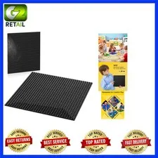 Limitless Creativity Awaits with 2 Classic Black Building Baseplates - 10" x 10"