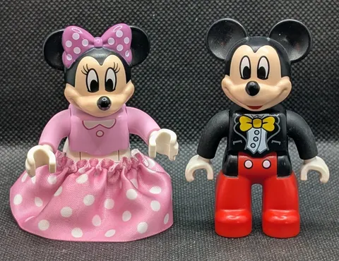 LEGO Duplo Disney Mickey and Minnie Mouse Figures Birthday Parade/Train 2 3/4"