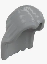 New LEGO Minifigure Hair Light Bluish Gray Long Parted in Center Old Man Woman