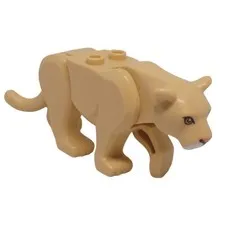 LEGO Lioness Big Cat Animal Bright Light Orange Eyes White Muzzle Genuine