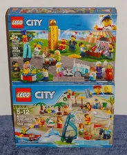 LEGO CITY People Packs Lot: Fun at the Beach 60153 + Fun Fair 60234 New Sealed