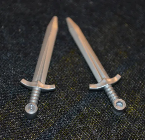 2 ~ 1x1x6 Silver Sword / Kings Sword ~ New Lego Parts ~