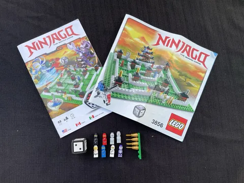 Lego Microfigures Parts Set 3856 Ninjago Game parts lot Board Game Die Weapons