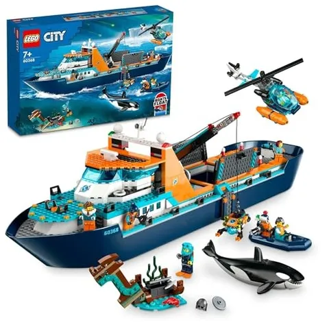LEGO City Arctic Exploration Ship Birthday Present 60368 Toy Block Present Adven