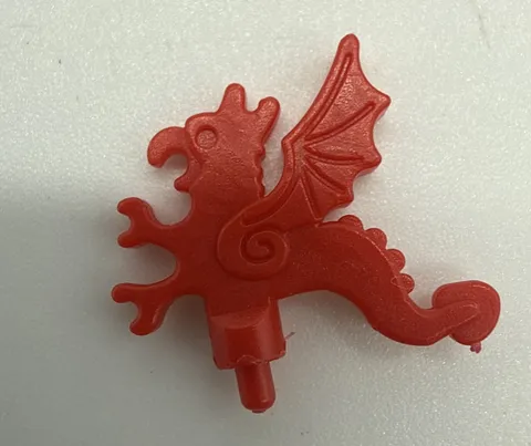 Lego Part x47 Castle Dragon Knight Master Minifig Red Dragon Helmet PLUME 6080