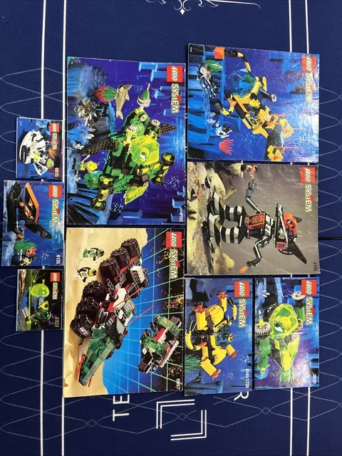 LEGO SYSTEM VINTAGE MANUAL LOT SPACE POLICE AQUAZONE 2153 6957 2162 6175 2160 +