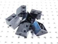 LEGO Lot of 6 Black 2x2 Slopes Bricks BR