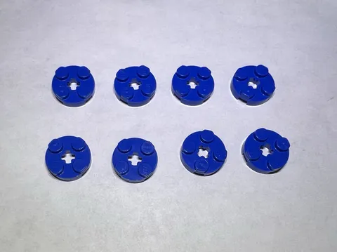 Lego Lot Of 8 Bright Blue 2x2 Round Plate Plates New City Part