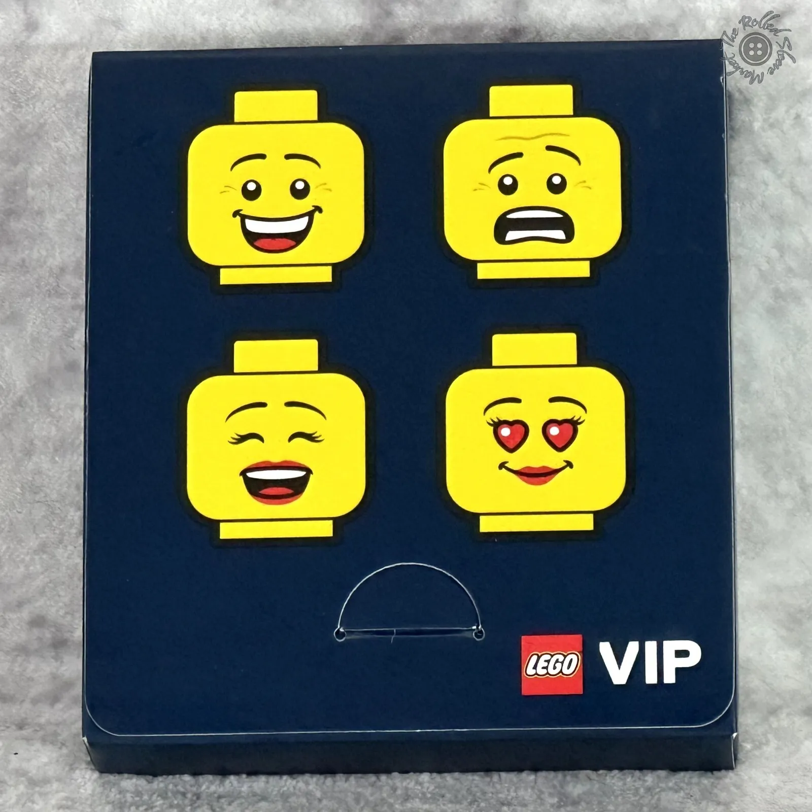 New - LEGO VIP Exclusive Double-Sided Minifigure Heads Drink Coasters 4 pack