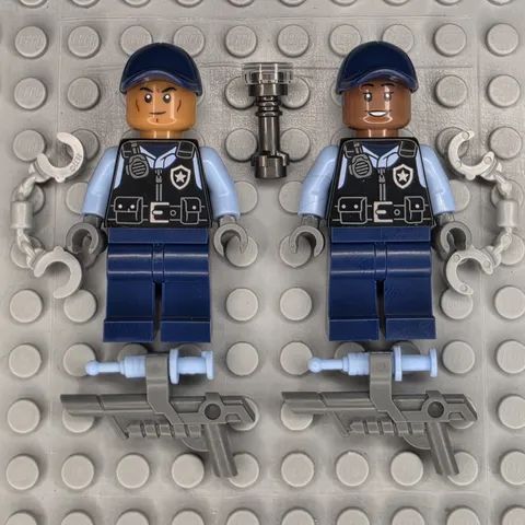 Lego DC Super Heroes Minifigures SH1087 SH1076 Security Guard Arkham Asylum