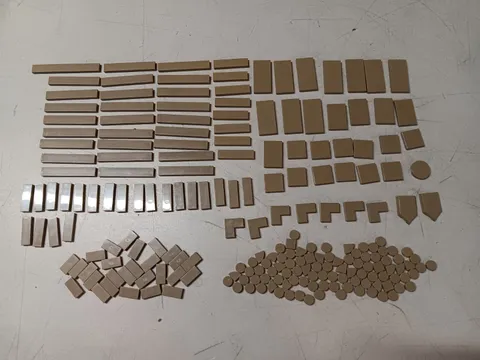 LEGO BULK LOT OF 214 DARK TAN SMOOTH TILES 1X1 1X2 1X3 1X4 1X6 2X2 2X3 2X4