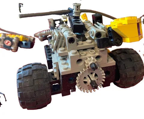 Vintage LEGO Technic Incomplete Vehicle Chassis Gears Differential Wheels Parts