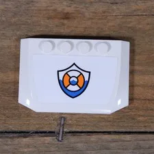 LEGO City White Wedge 4x6x2/3 Triple Curved Coast Guard Logo Sticker 52031pb153